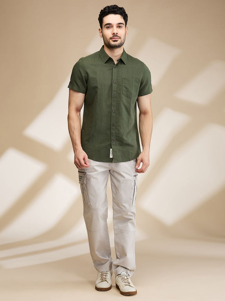 Being Human Men Slim Fit Opaque Casual Shirt