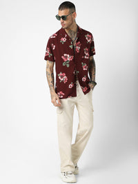 VASTRADO Floral Printed Oversized Casual Shirt