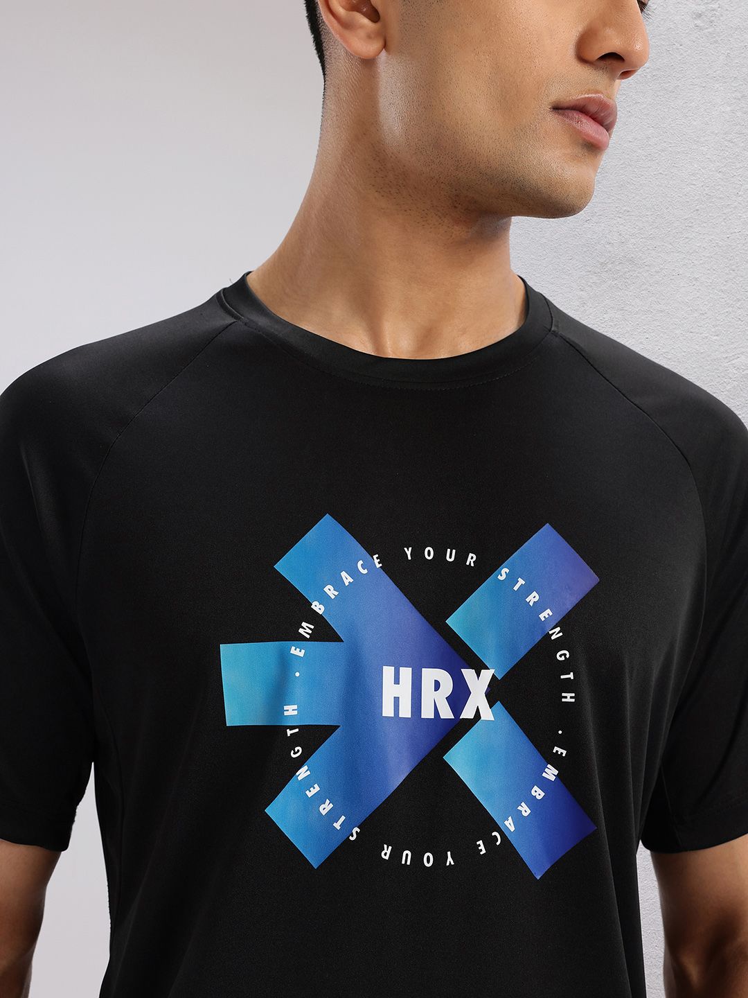 HRX by Hrithik Roshan Men Brand Logo Printed Rapid-Dry Training T-shirt