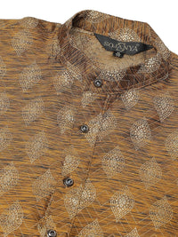 SOJANYA Men Woven Design Jacquard Straight Kurta