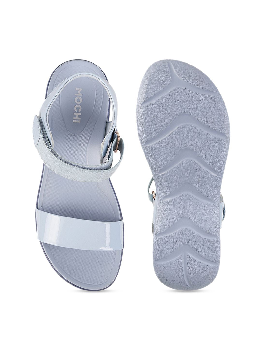 Mochi Women Blue Solid Heels