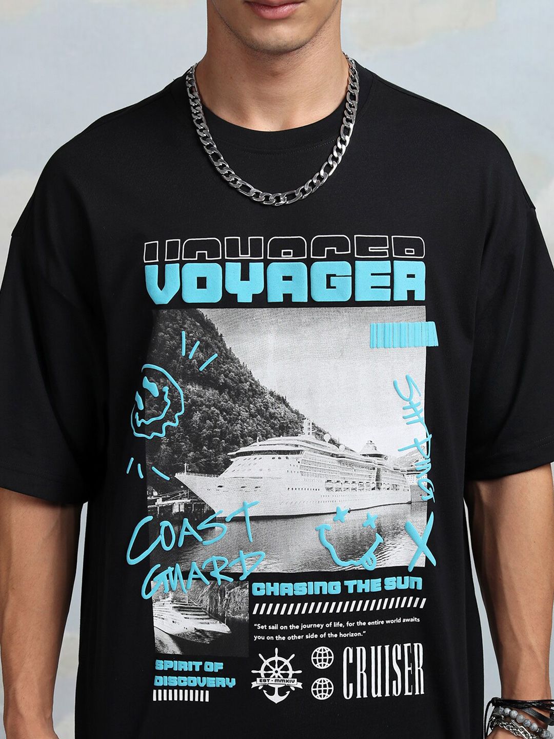 HIGHLANDER Printed Oversized Cotton T-shirt