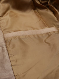 Kampus Sutra Wanita Tan Brown Ombre-Dyed Suede Longline Overcoat