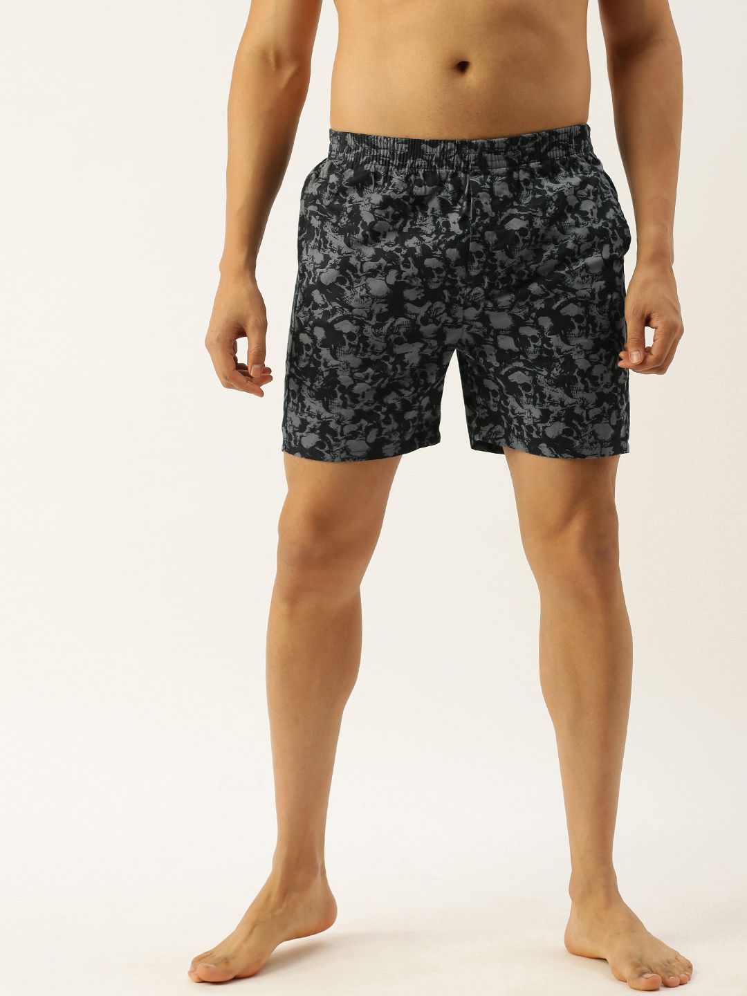 The Indian Garage Co Men Black & Grey Printed Boxers 0620-BXR05-13