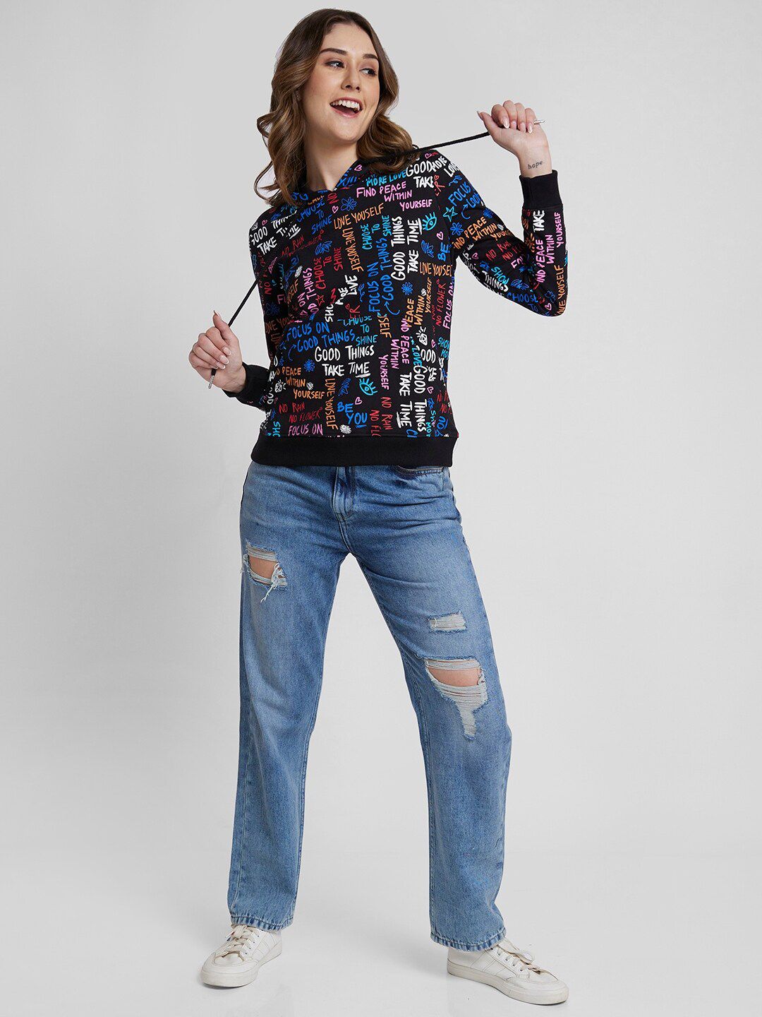 SPYKAR Typography Printed Sweatshirt