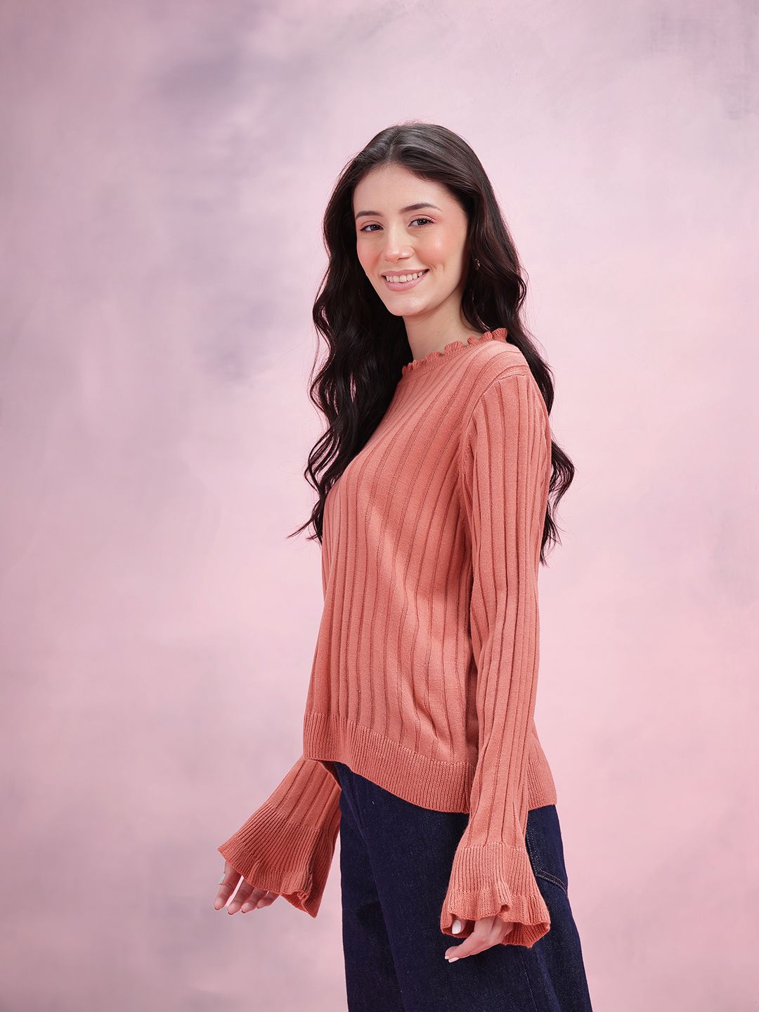 DressBerry Women Ribbed Acrylic Pullover