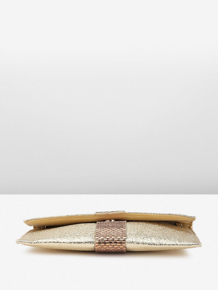 Anouk Abstract Textured Embellished Envelope Clutch