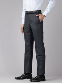 Park Avenue Men Checker Printed Formal Trousers