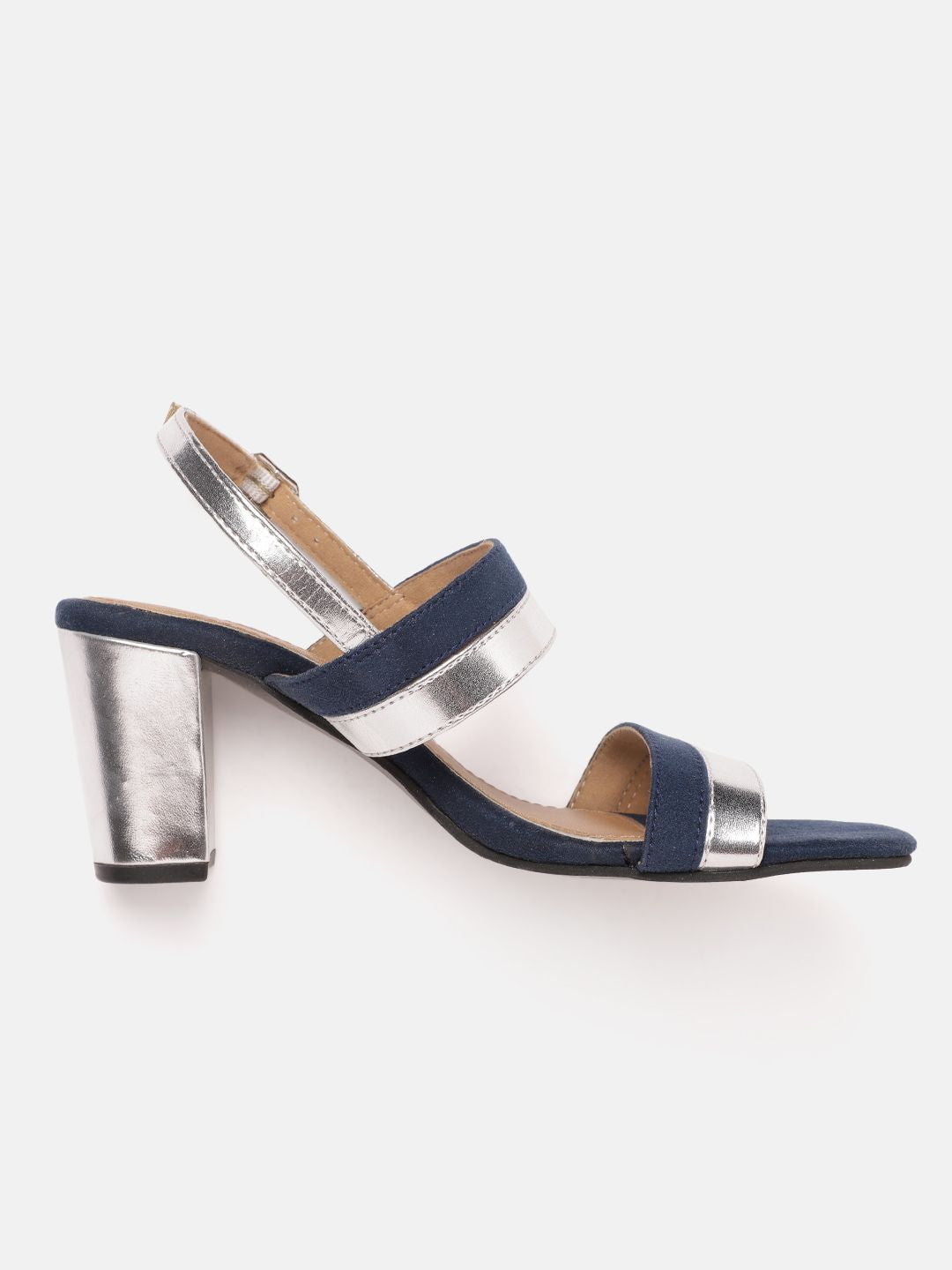 DressBerry Women Striped Block Heel Sandals