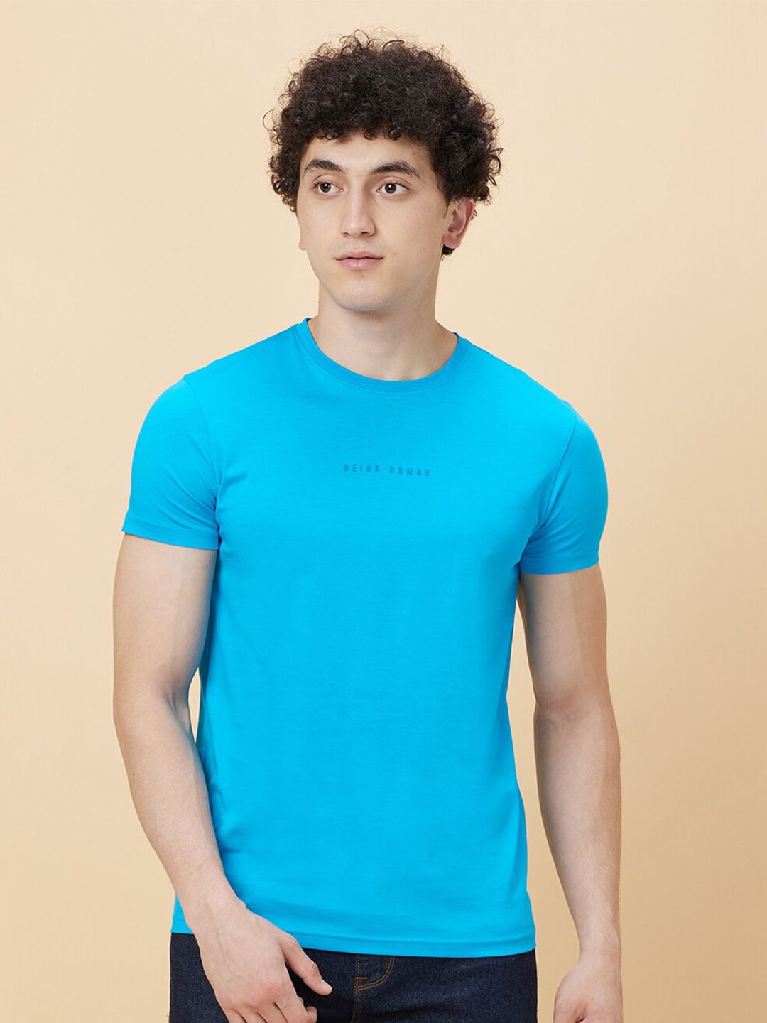 Being Human Men Round Neck Solid T-shirt