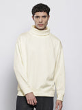 The Indian Garage Co Self Design Turtle Neck Drop-Shoulder Sleeves Sweatshirt
