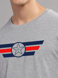 ADRO Men Printed Applique T-shirt