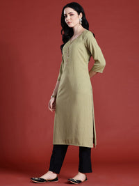 Anouk Thread Work Straight Kurta