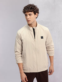 HRX by Hrithik Roshan Brand Logo Detail Mock Collar Lifestyle Bomber Jacket