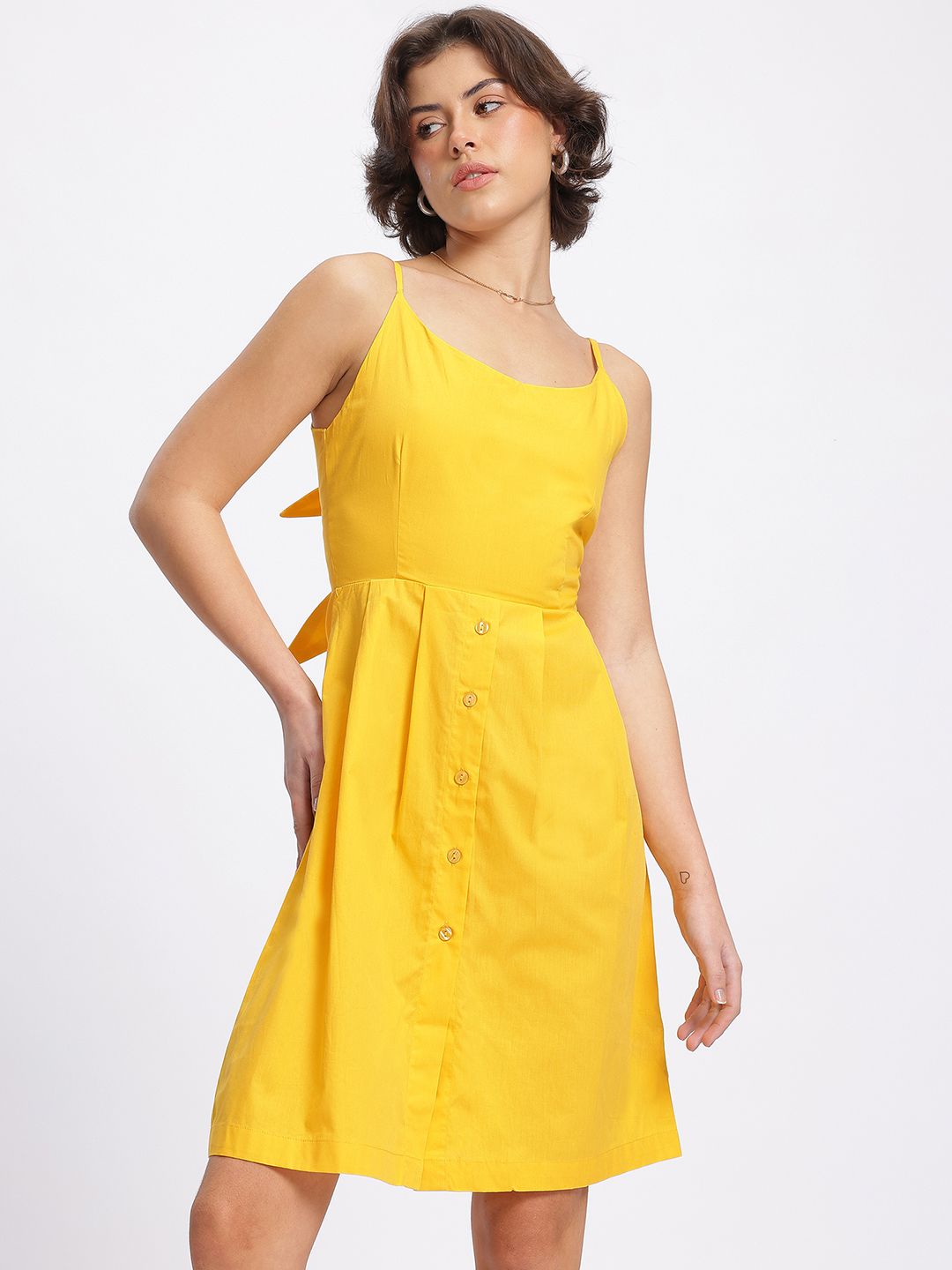DressBerry Statement Bows Strappy A-line Dress