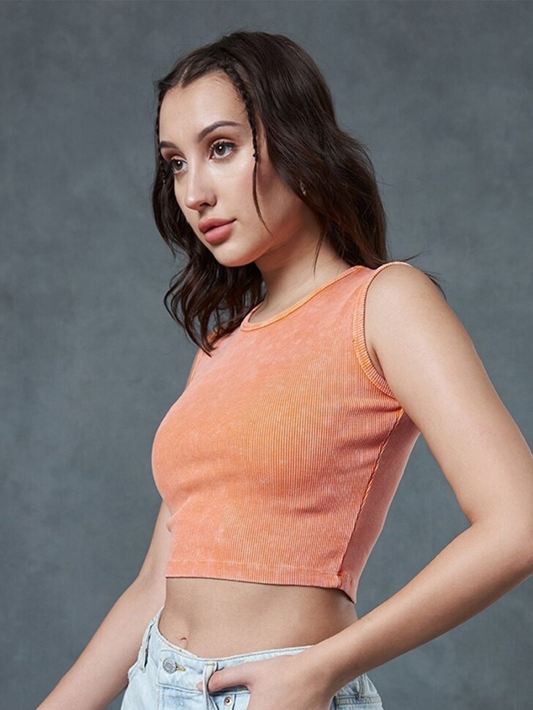 Bewakoof Tie and Dye Cotton Crop Top