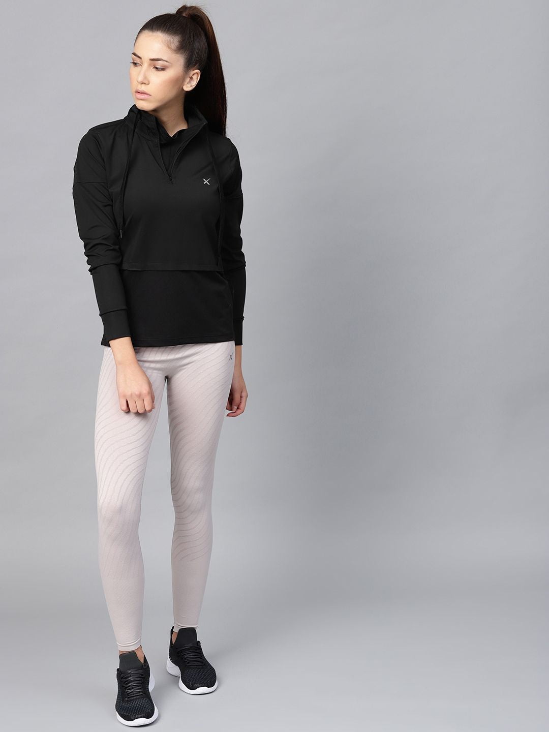 HRX by Hrithik Roshan Women Black Solid Training Sweatshirt