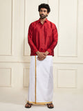 VASTRAMAY Shirt With Veshti Set