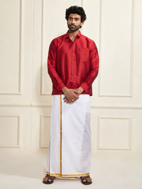 VASTRAMAY Shirt With Veshti Set