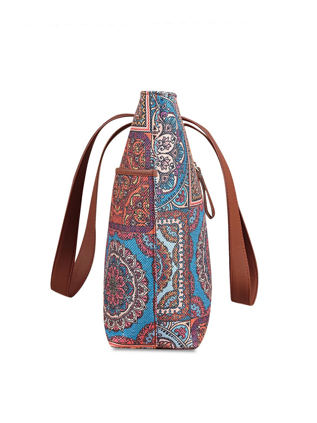 ZOUK Multicoloured Ethnic Motifs Printed Shopper Tote Bag