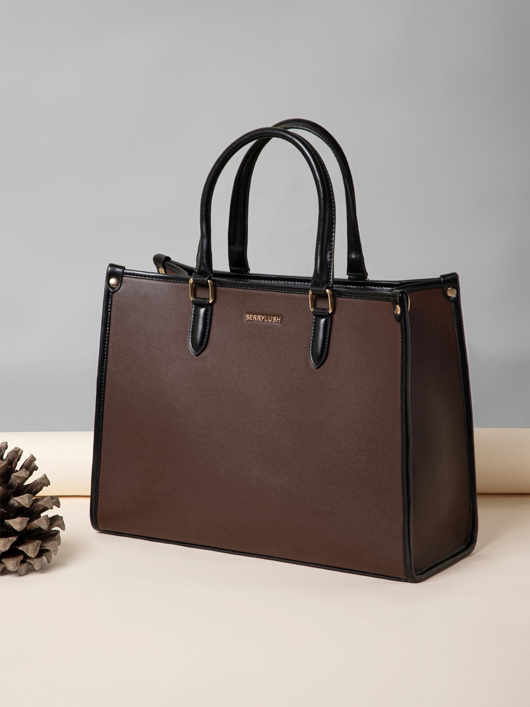 Berrylush Women Solid Structured Casual Tote Bag