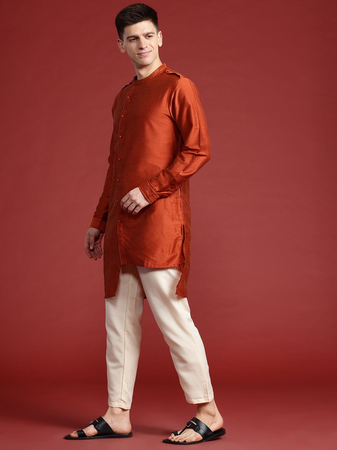 Anouk Shoulder Tabs Asymmetric Kurta