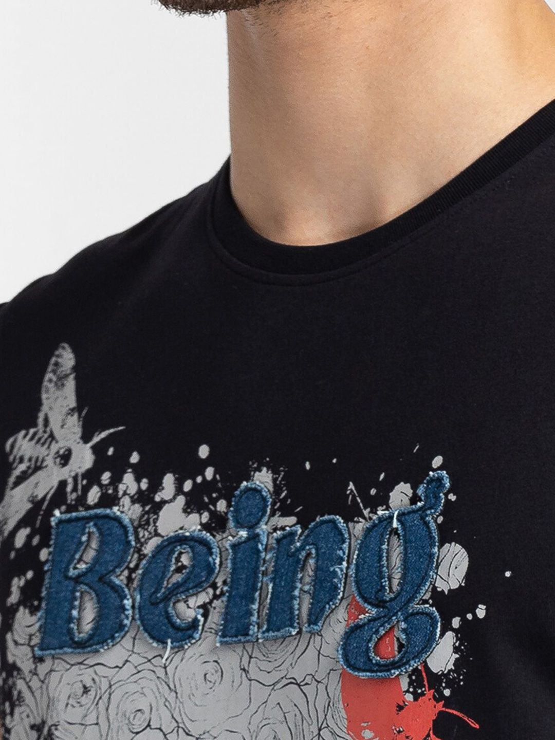 Being Human Typography Printed Sleeveless Cotton T-shirt