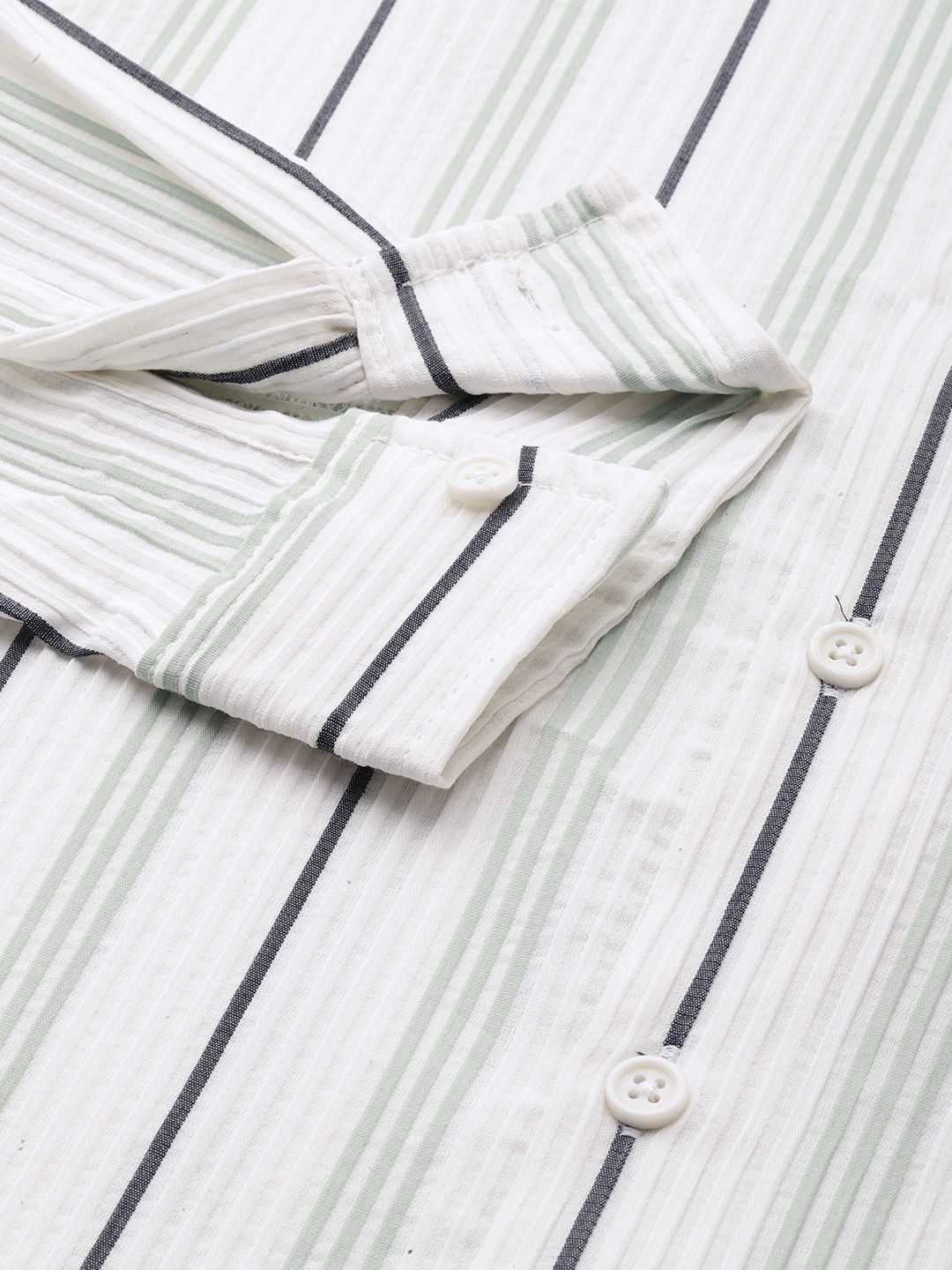 The Indian Garage Co Striped Pure Cotton Casual Shirt