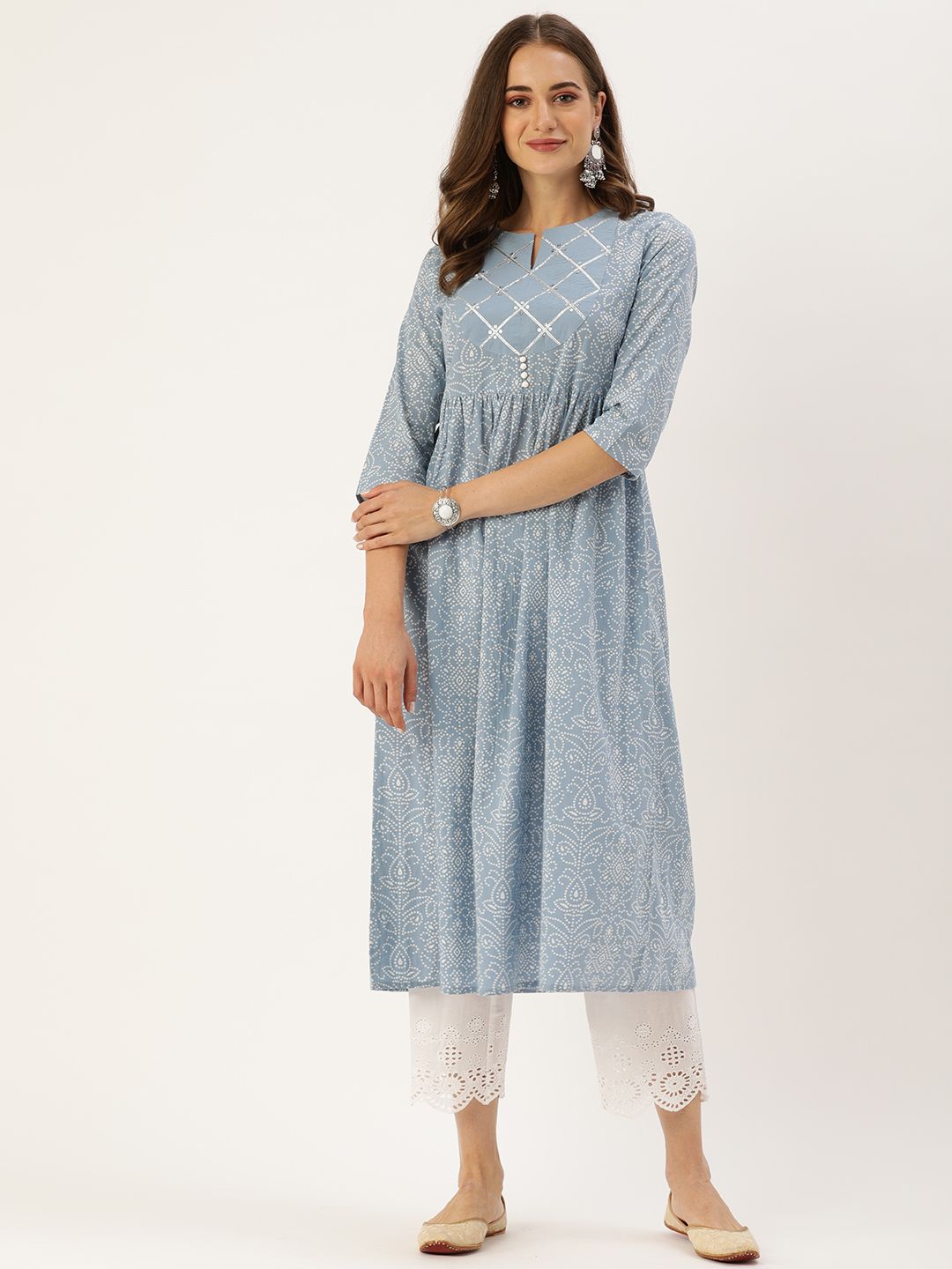 Varanga Women Ethnic Printed Flared Kurta