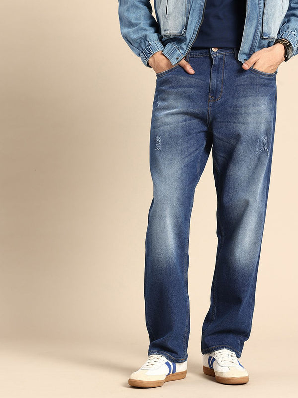 Being Human Men Radon Anti Fit Low Distress Heavy Fade Stretchable Jeans