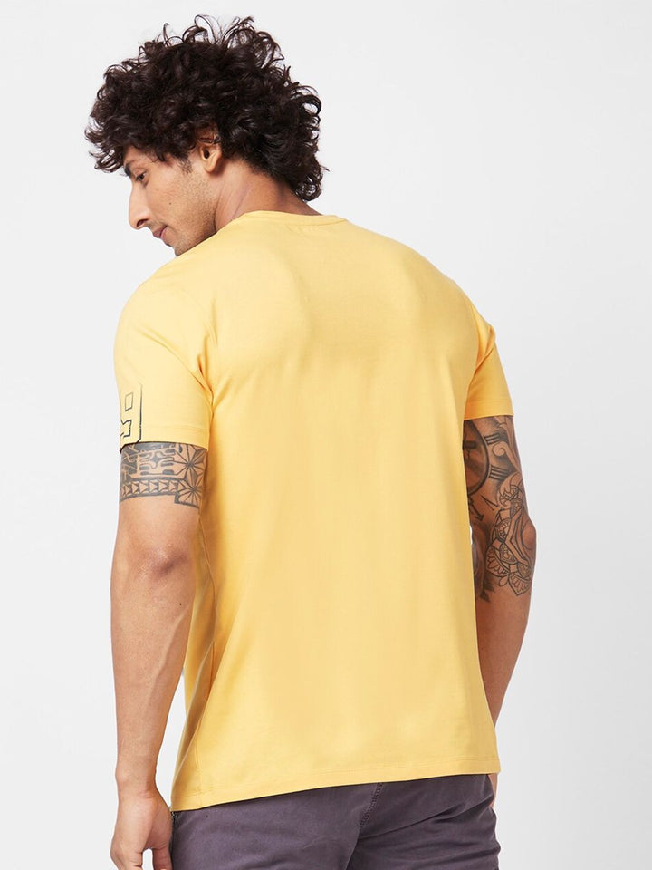 SPYKAR Typography Printed Slim Fit Cotton Casual T-Shirt