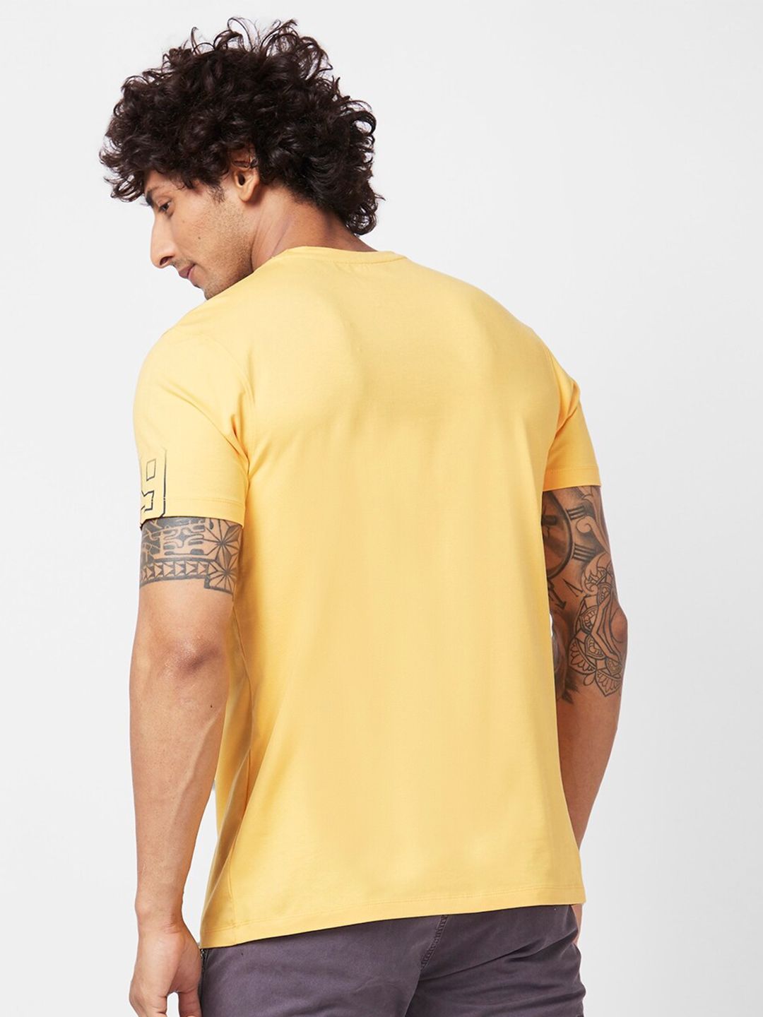 SPYKAR Typography Printed Slim Fit Cotton Casual T-Shirt