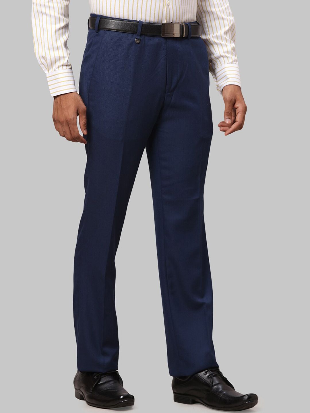 Park Avenue Men Solid Regular Fit Formal Trousers