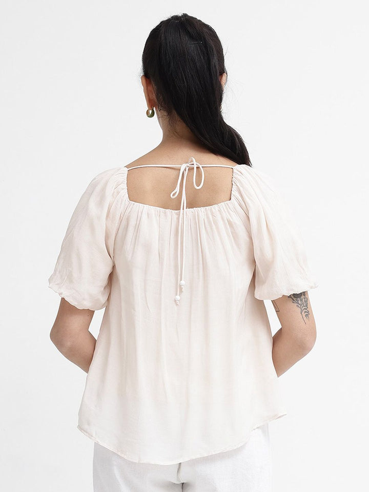 Rareism Off-bahu Puff Lengan Atas