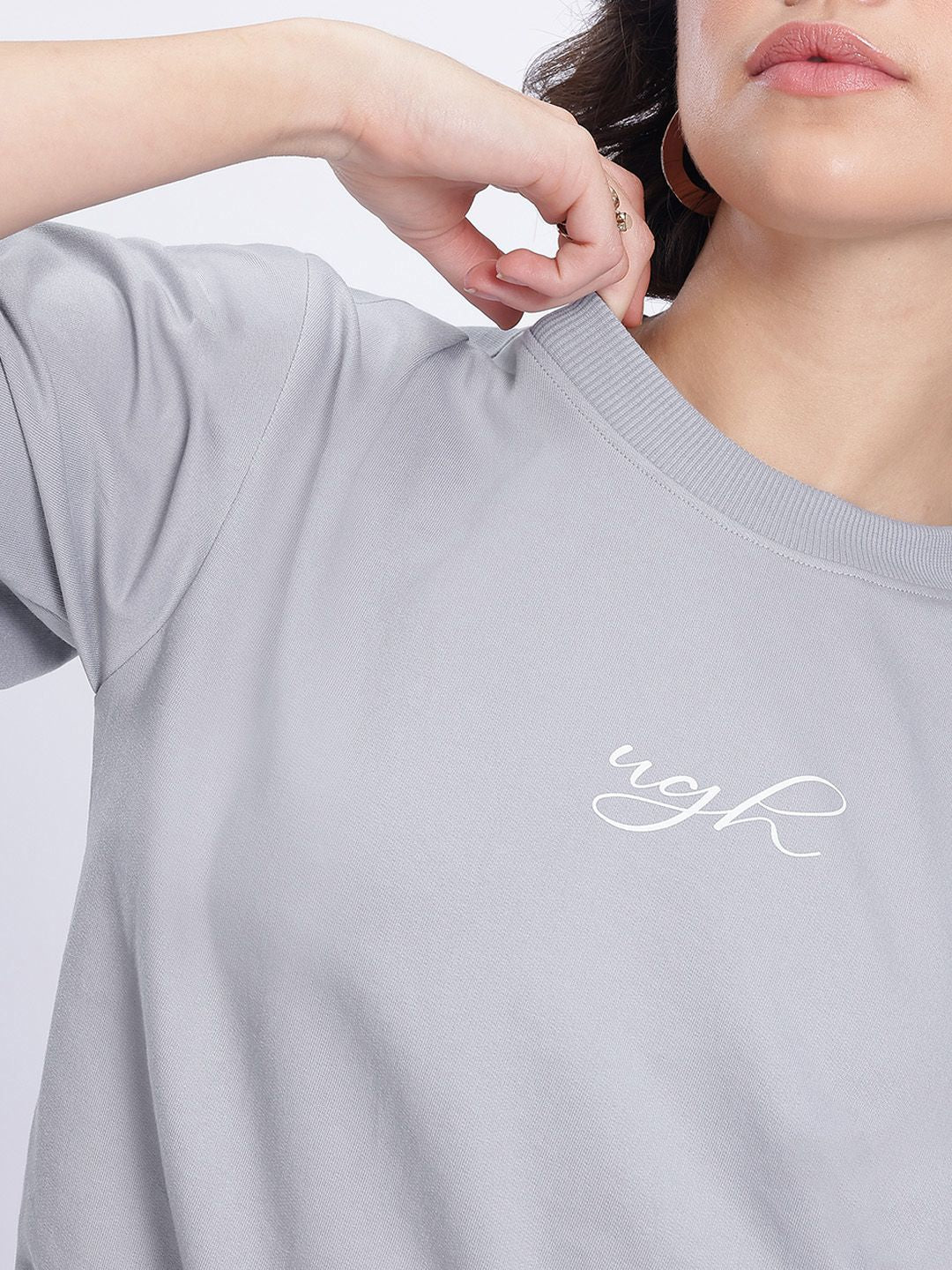 DressBerry Knit Toggled Sleeves Sweatshirt