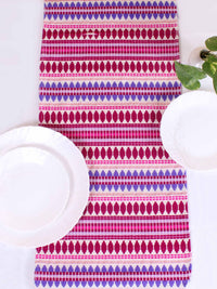 STITCHNEST Purple & Pink Striped Acrylic Table Runner