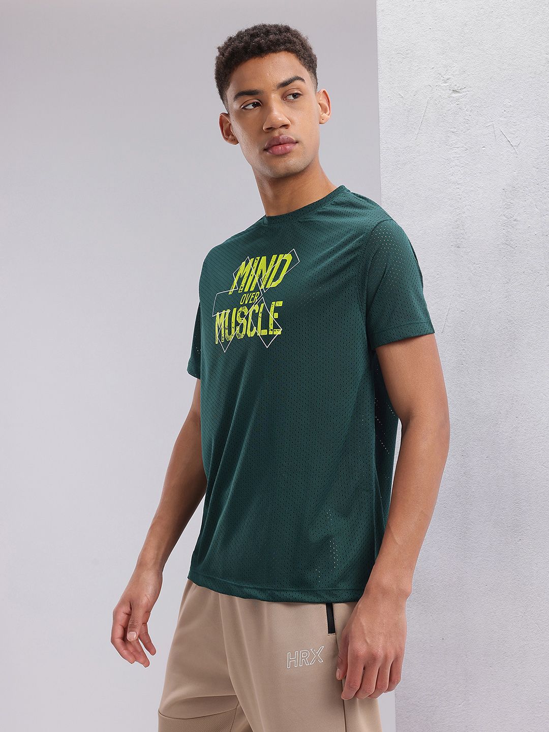 HRX by Hrithik Roshan Typography Printed Rapid-Dry Training T-shirt