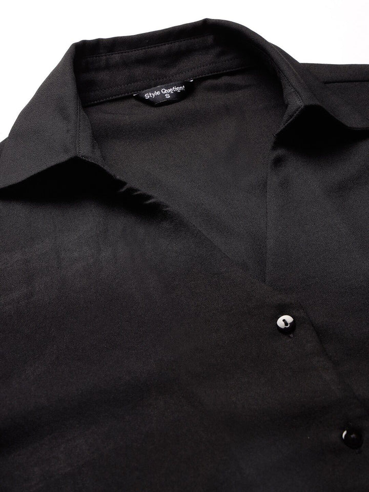 Style Quotient Black Smart Regular Fit Formal Shirt