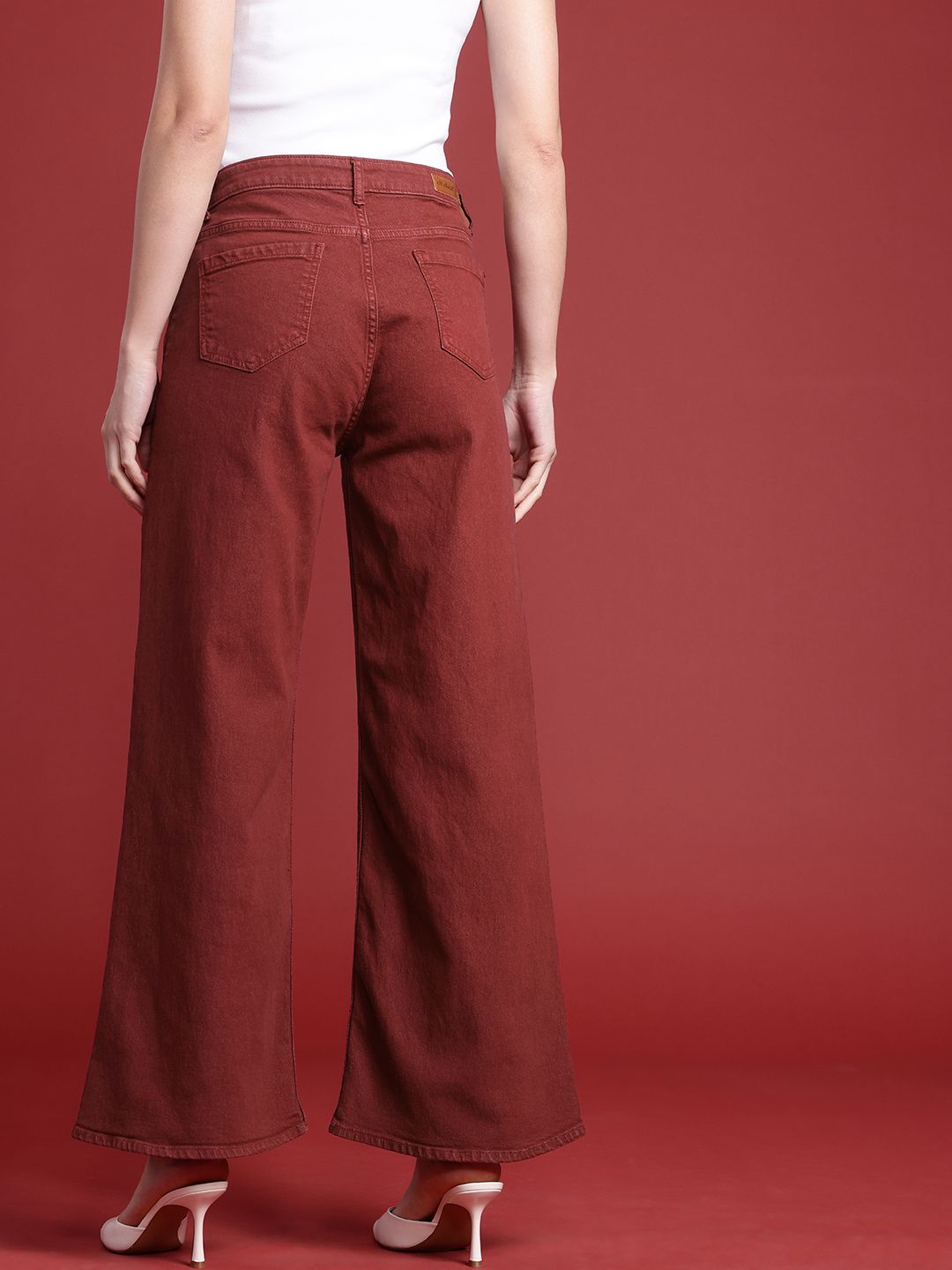 all about you Women Wide Leg High-Rise Stretchable Jeans
