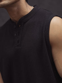 Powerlook Men Self Design Henley Neck T-shirt