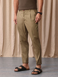 Mr Bowerbird Men Tailored Fit Vintage Pleated Trousers