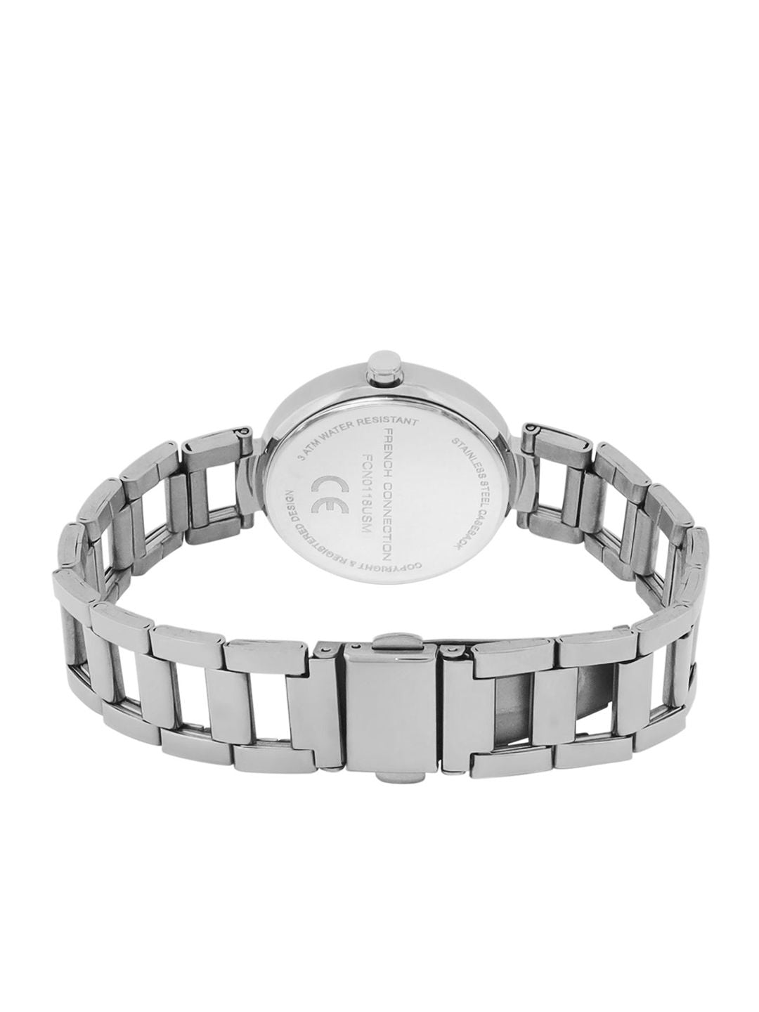 French Connection Women Embellished Dial & Stainless Steel Analogue Watch FCN0118USM
