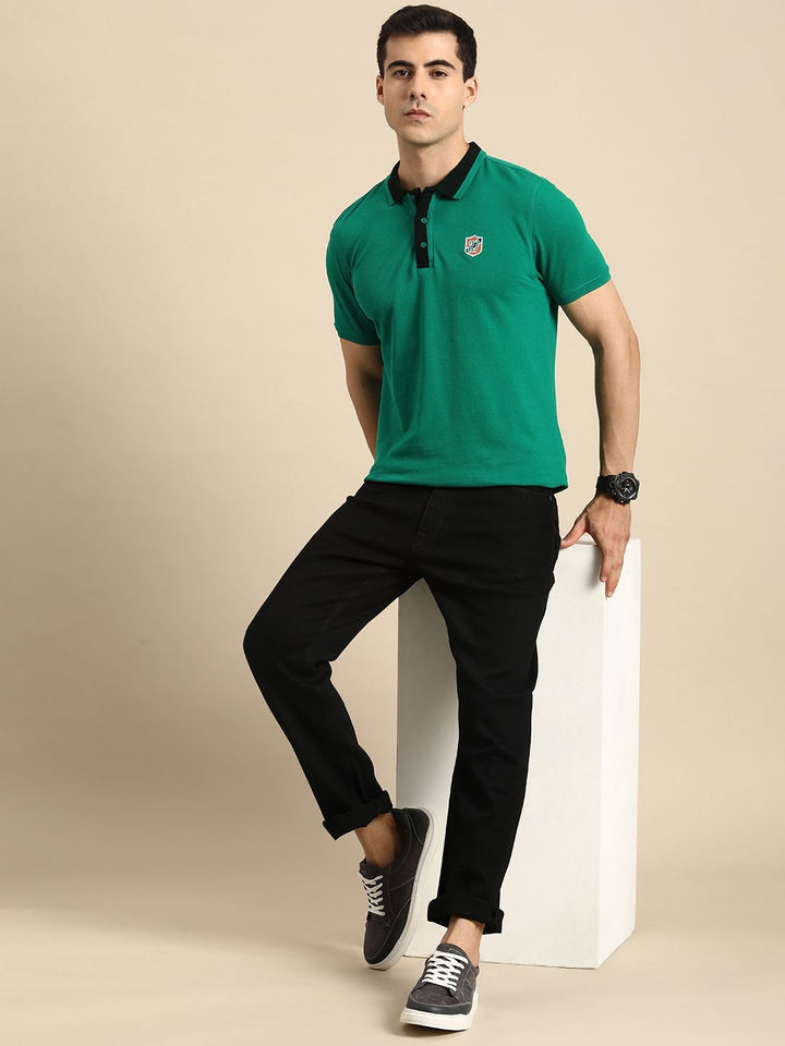 Menjadi T-Shirt Kapas Polo Lelaki Manusia