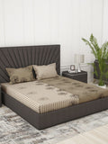 Story@home Printed 186 TC Cotton Queen Bedsheet with 2 Pillow Covers