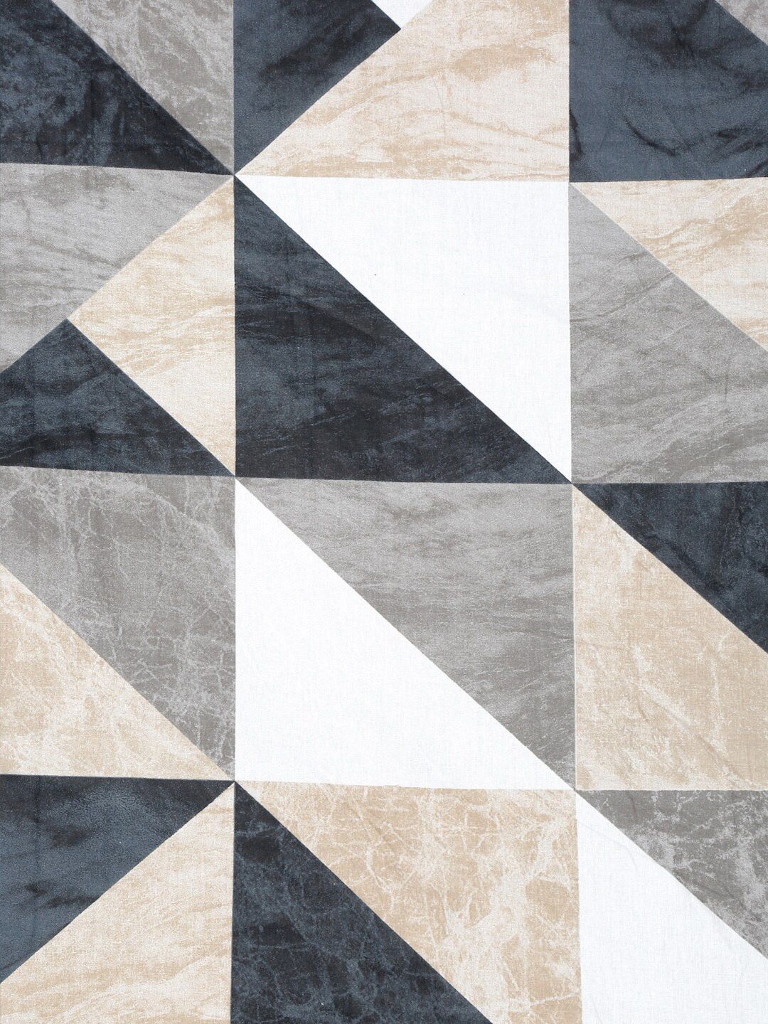 KLOTTHE Geometric Printed 400 TC Cotton Double Super King Bedsheet with 2 Pillow Cover