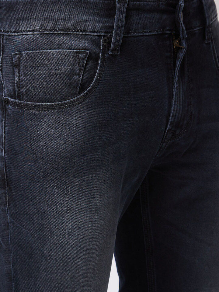 SPYKAR Men Mid Rise Slim Fit Heavy Fade Cotton Jeans