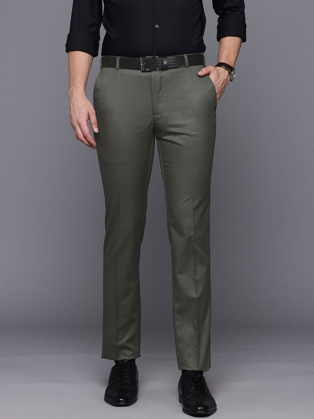 Raymond Men Regular Fit Formal Trousers