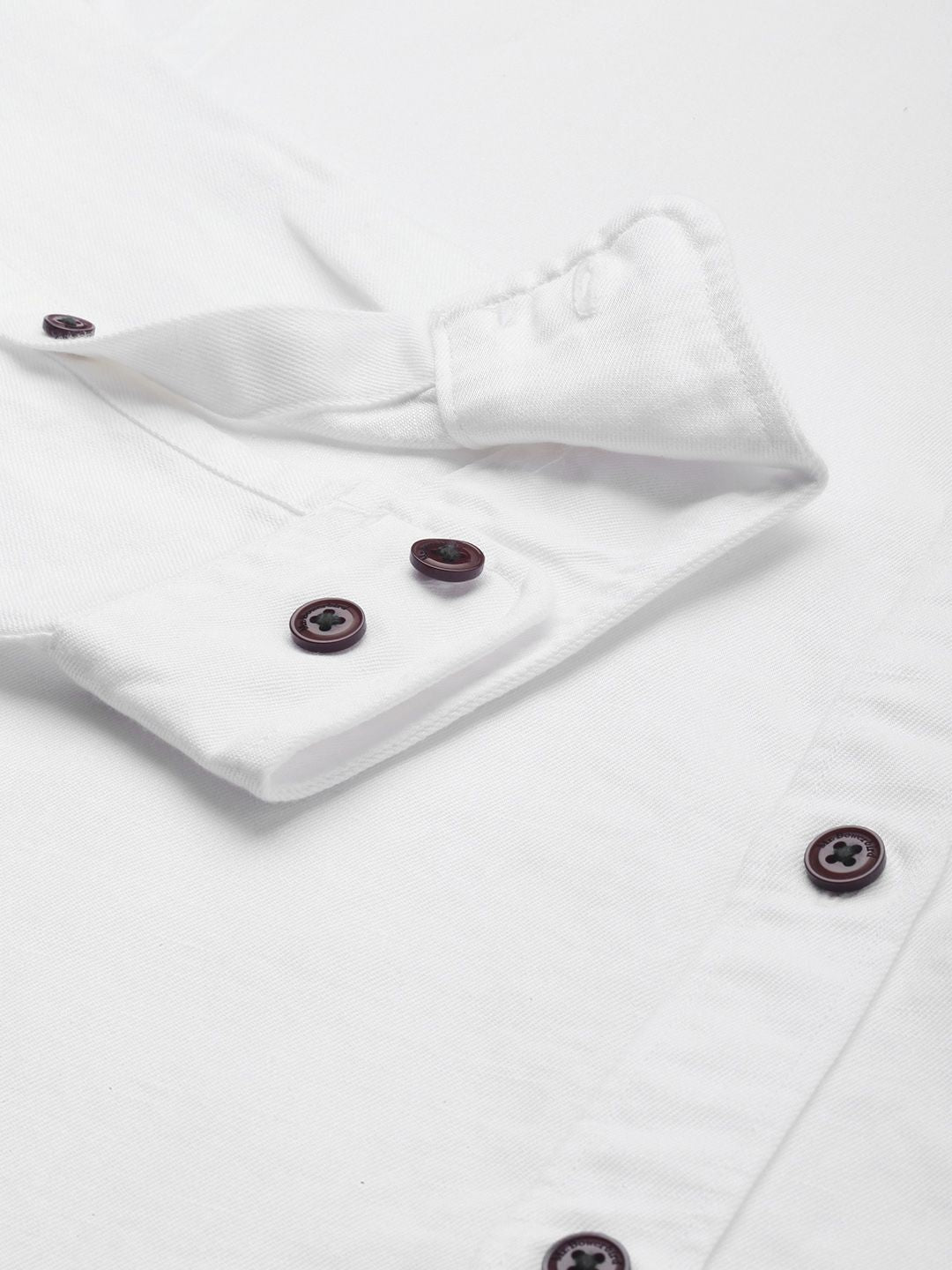Mr Bowerbird Men White Tailored Fit Casual Shirt