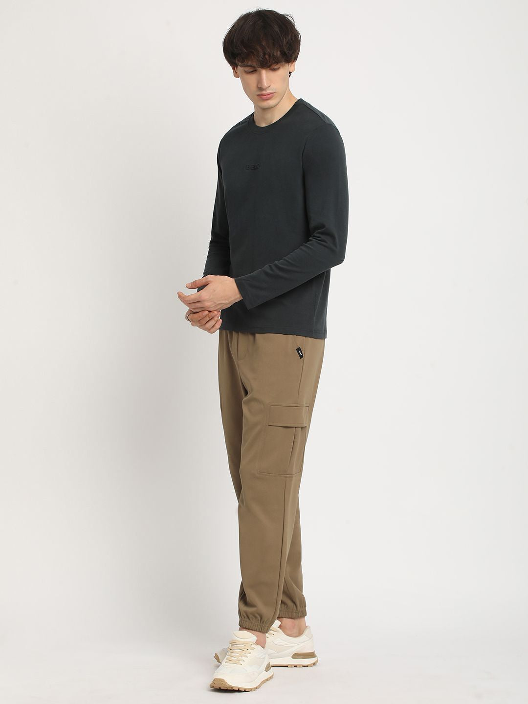 THE BEAR HOUSE Men's Solid Regular Fit Casual T-shirt
