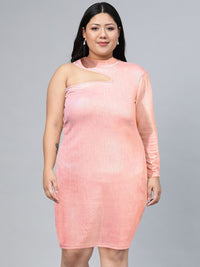 Tokyo Talkies Pink One Shoulder Bodycon Mini Dress